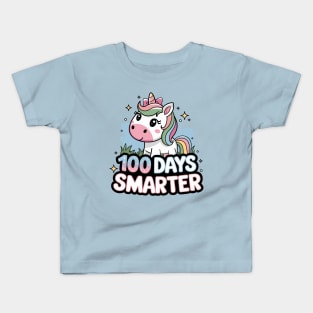 100 Days Smarter Unicorn Celebration Kids T-Shirt